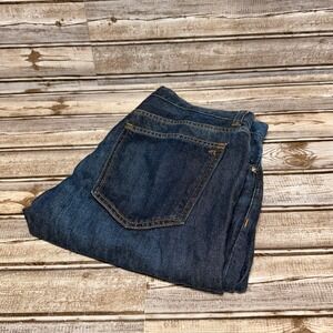 Madewell The Curvy Dean Easy Straight Jeans Womens 28 Blue Dark Wash Denim